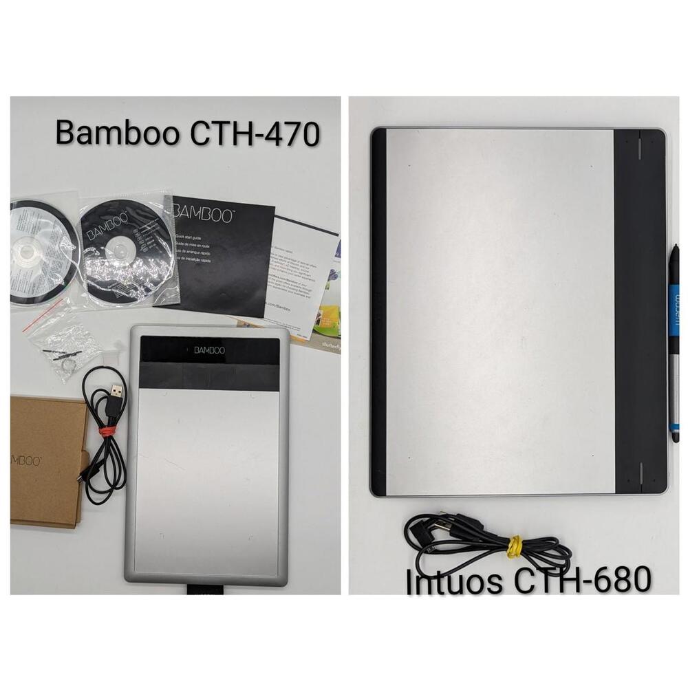 Wacom Drawing Tablet With Pen CTH-680 & Bamboo CTH-470 Digital Graphics Tested!